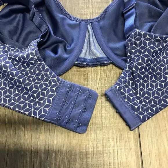 Avenue Body Womens Underwire Bra Blue Geometric Pattern Size 38C - Picture 3 of 9